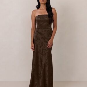 Park & Fifth Delaney Dress Size MM / Espresso Jacquard